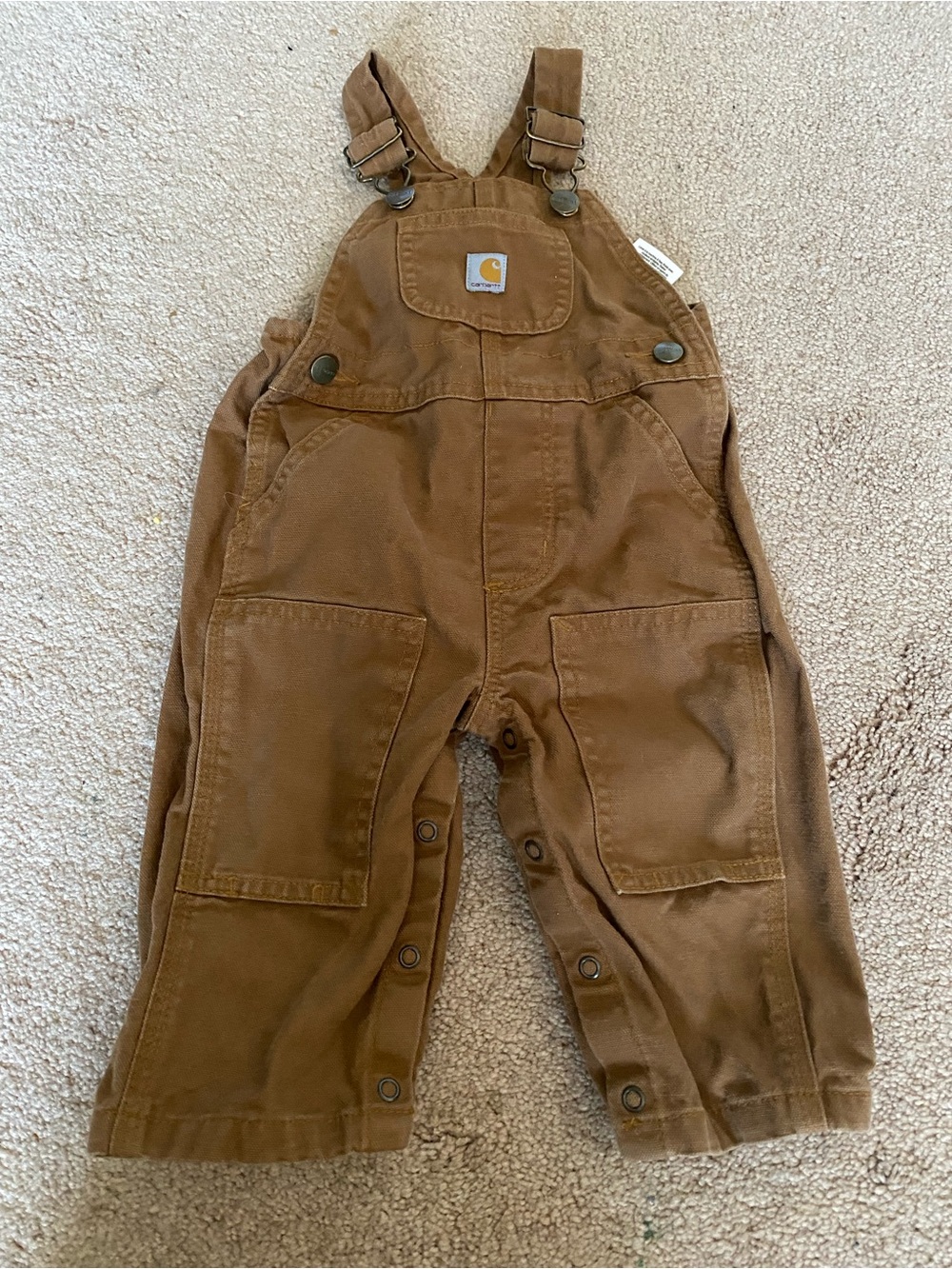 Carhartt Kids Tan Workwear Overalls
